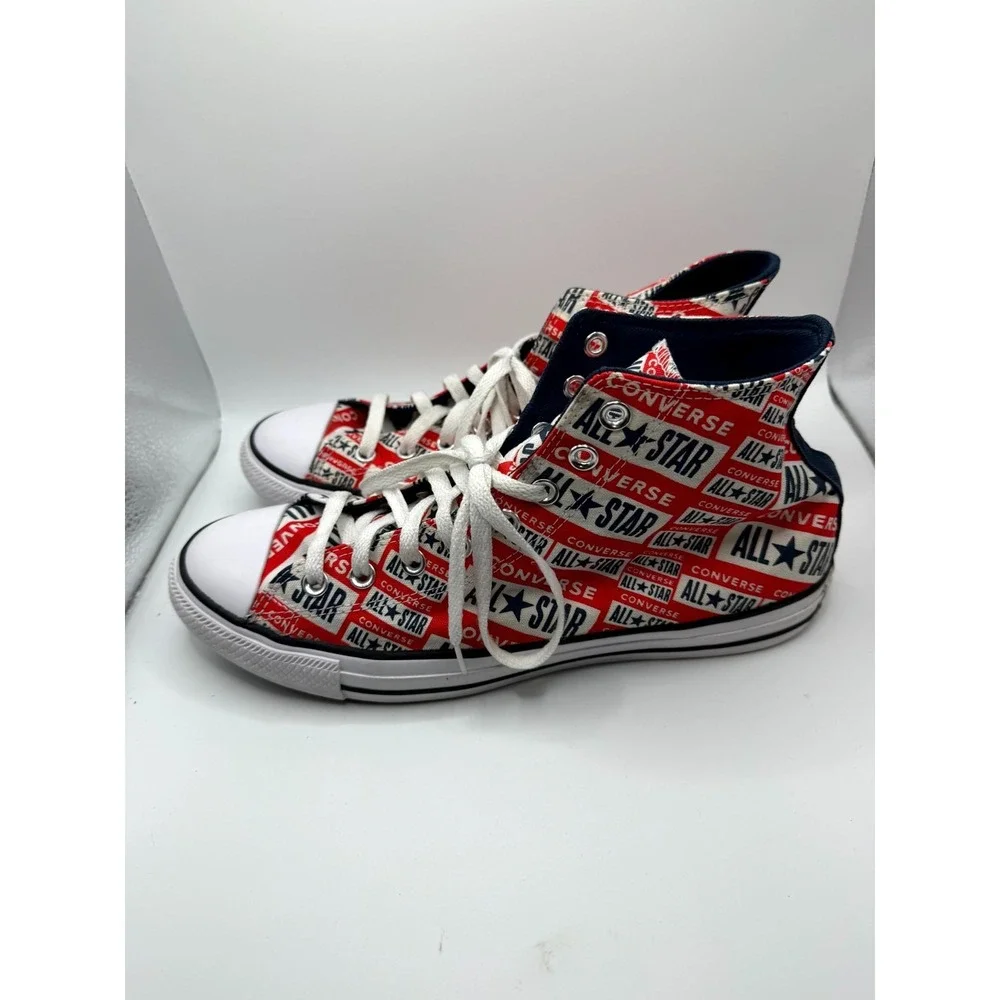 Converse Logo Play Chuck Taylor All Star 166984F Men 10 Sneaker Red Casual Shoes - Picture 2 of 9